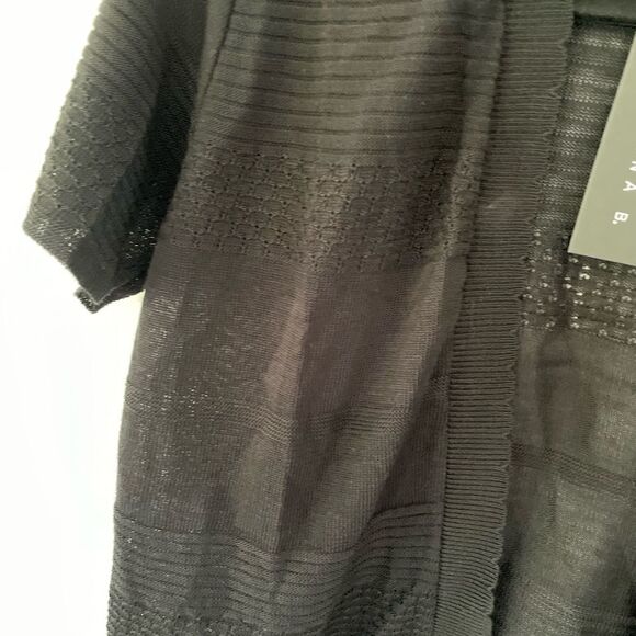 Tiana B. Cropped cardigan NWT size medium black - Picture 2 of 5
